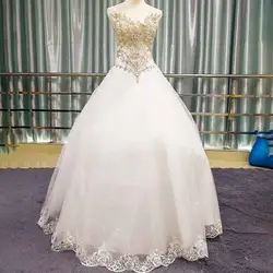 Бисером Свадебные платья длиной до пола бальное платье только несколько в магазине Высокое качество продать дешевый wdw854