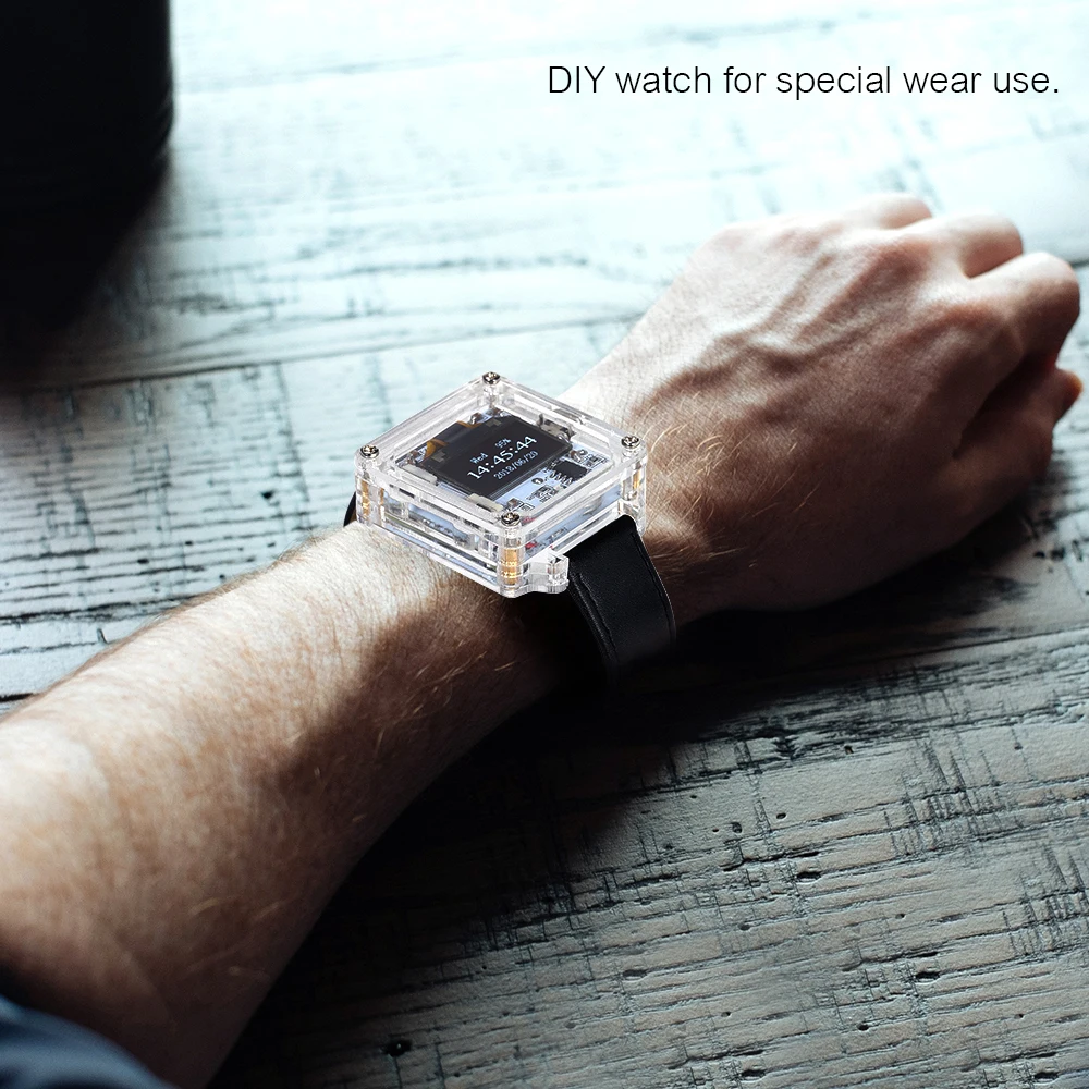 Одноступенчатый цифровой светодиодный набор для электронных часов, прозрачные часы DIY, светодиодный цифровой трубчатый наручные часы DIY Kit