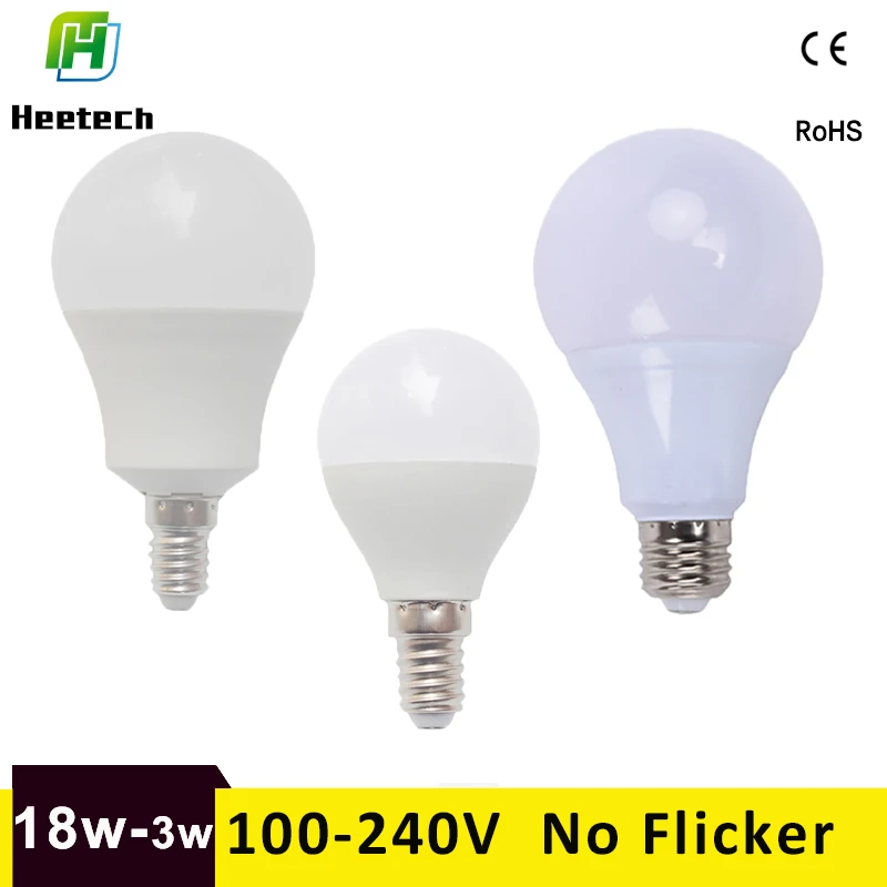 Светодиодные лампы E27 светодиодные E14 Led b22 110 V 220 18 w 15 12 9 -3 светодиоды
