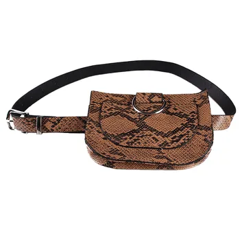 

Woman Man Bags Waist Pack Serpentine Pack Leather Fashion Snake Skin Waist Belt fanny packs marsupio uomo waist pack bag