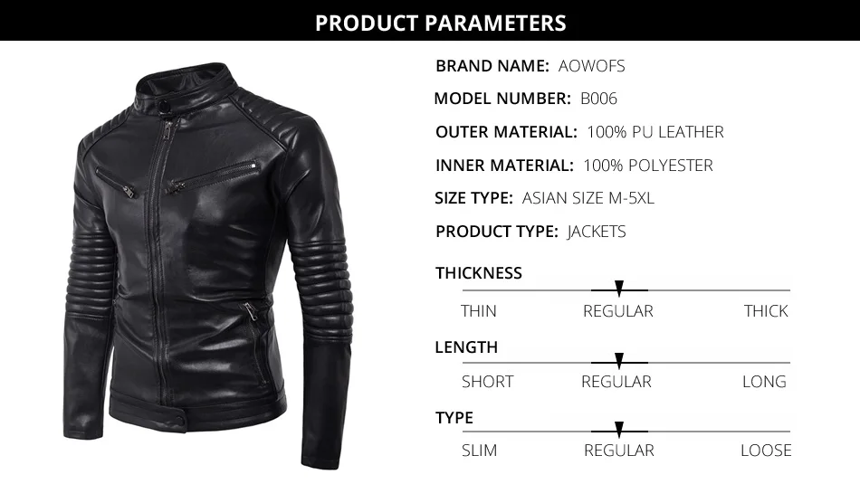 Mens Leather Jackets Coat Motorcycle_06