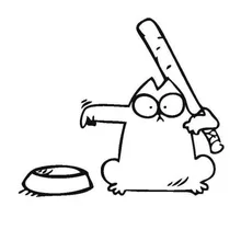 16 14CM SIMON S CAT Car font b Sticker b font Decals Fun I m Hungry