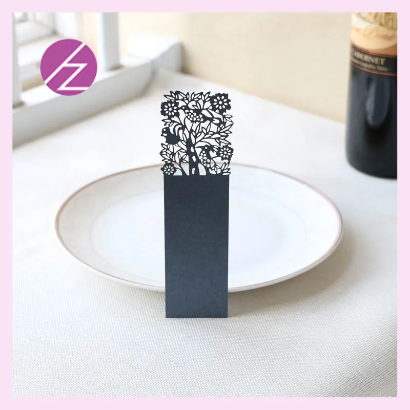 100Pcs Romantic Wedding Party Invitation Delicate Carved Pattern Party favors Gift Pearl Paper Colo - 32839588691
