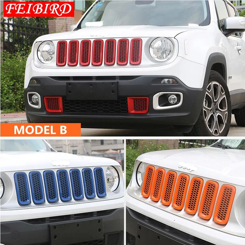 Для Jeep Renegade 2015 2016 2017 2018 ABS передняя головка Центральная решетка радиатора гриль