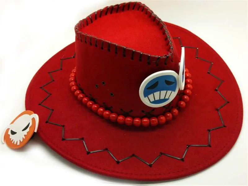 Аниме one piece Portgas D Ace Косплей пользовательские реквизит-аксессуары шляпа мода мужчины и женщины личности ковбой шляпа сувенирный подарок