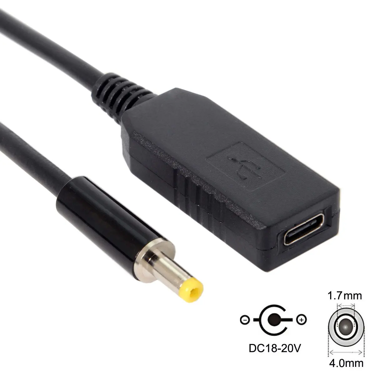

USB 3.1 Type C USB-C to DC 20V 4.0 1.7mm Power Plug PD Emulator Trigger Charge Cable for Laptop