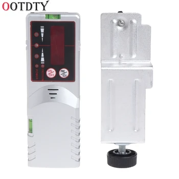 

OOTDTY Level Laser Detector Red Beam Light 635nm Cross Line Outdoor Receiver with Clamp