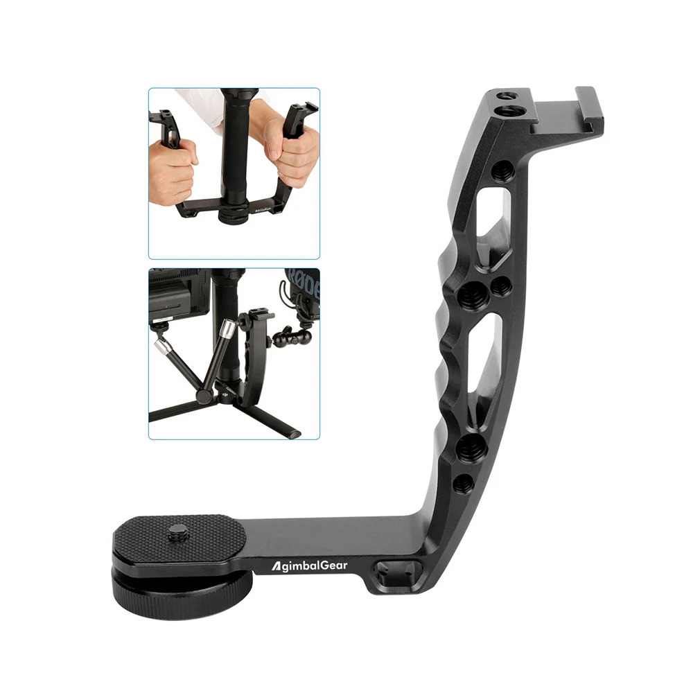 

Aluminum Gimbal L Bracket Handle Grip Stabilizer for Mounting Monitor Mic LED Video Light for DJI Ronin-S Zhiyun Crane