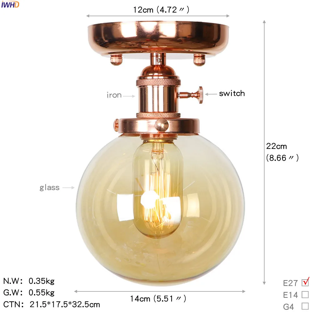XA223玫瑰金+琥珀色罩 尺寸图英文版