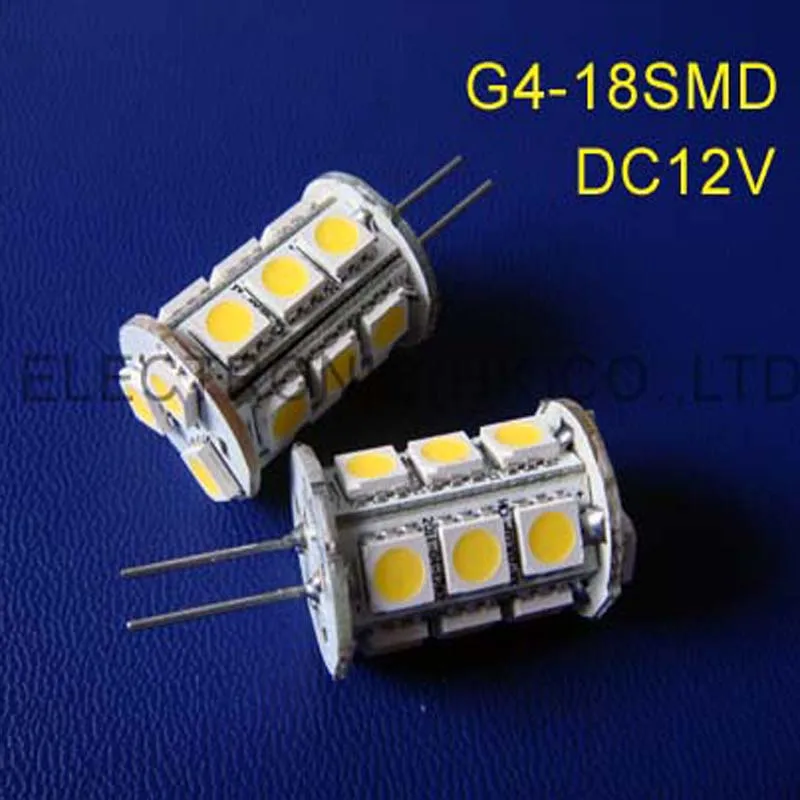 Высокое качество g4 свет, 18smd 5050 G4 светодиодные лампы DC12V G4 лампы( 2 шт./лот