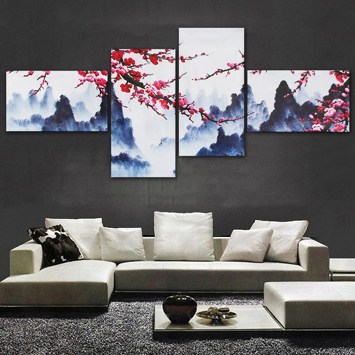 Aliexpress.com : Buy 4Pcs 30*60cm Home Decor Painting Flower Scenery