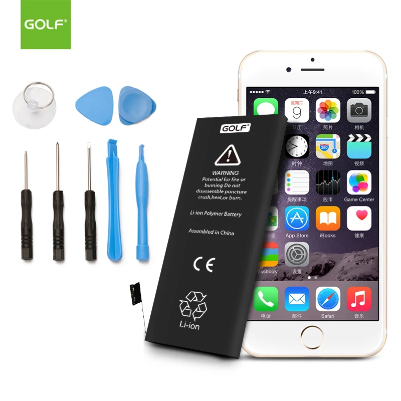 GOLF 1715mAh аккумулятор для iPhone 6S, сменные батареи для iPhone6S, аккумулятор для телефона+ инструменты для установки