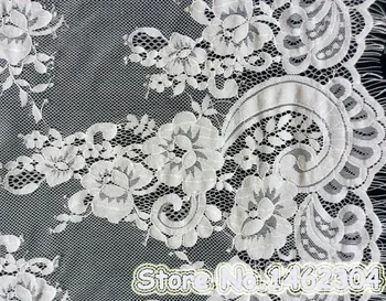

Wholesale Price 3meter/pc eyelash lace trim 2pcs/lot french net lace fabric 100% High quality For Dress