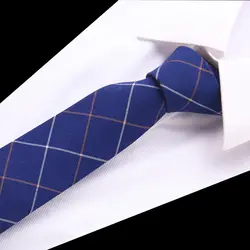 Новый Формальные Галстуки для мужчин Классический хлопок тканые плед вечерние галстук мода тонкий 6 см свадебные бизнес