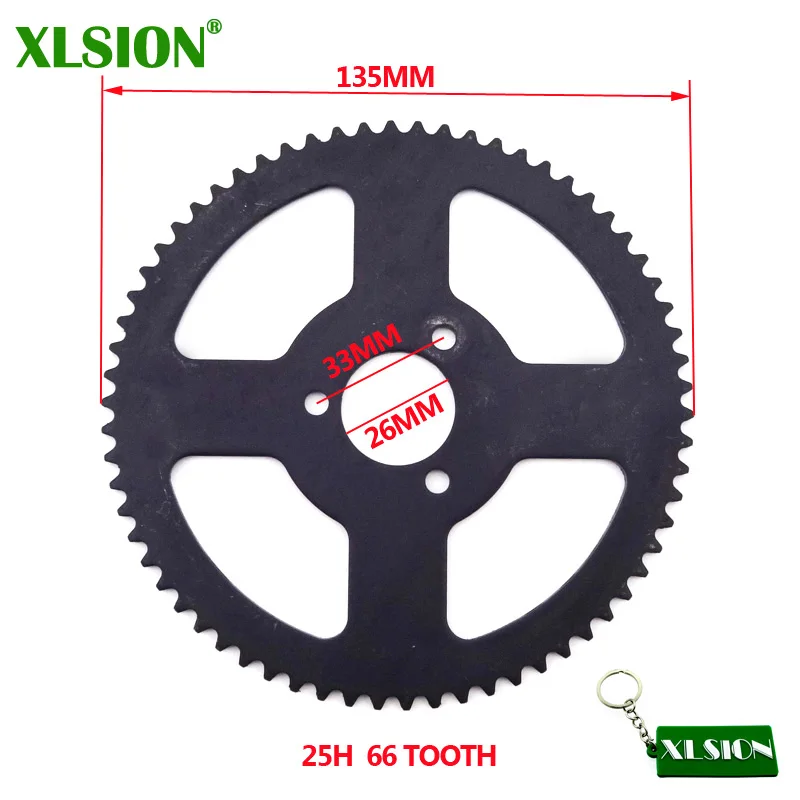 XLSION 25H 66 T Tooth 26mm Rear Sprocket For Chinese 47cc 49cc Mini Moto Pocket Dirt Bike ATV Quad Scooter Minimoto Motorcycle | Автомобили