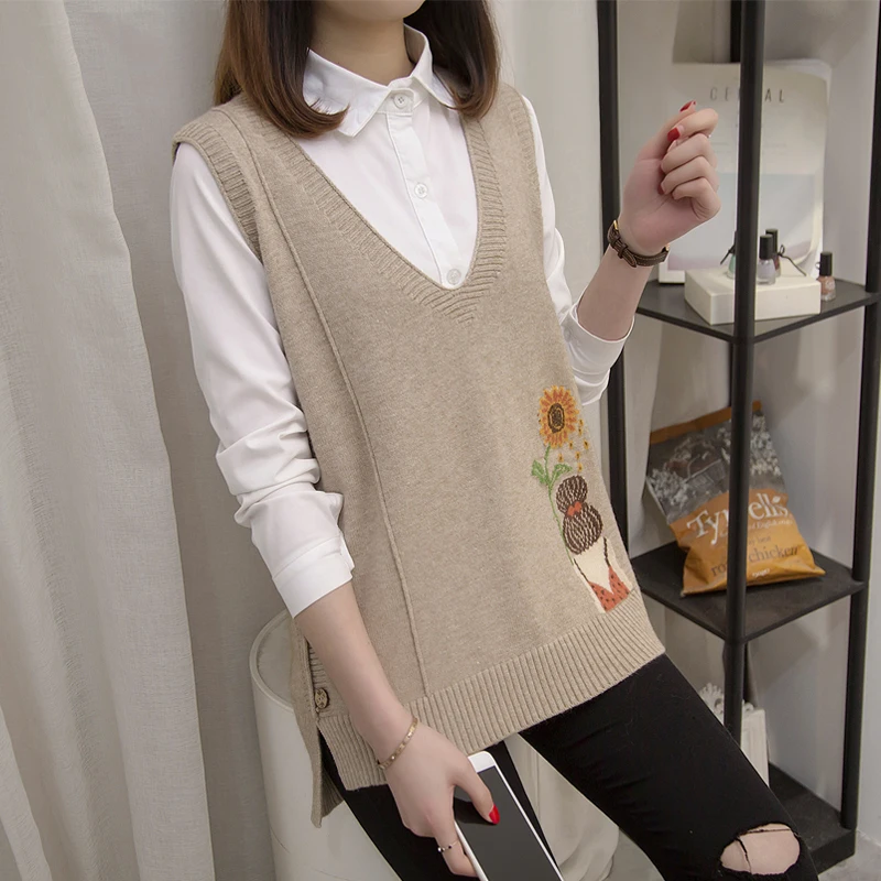 

New Korean V-neck Knitted Shirt, vest,sweater, waistcoat