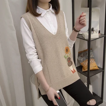 

New Korean V-neck Knitted Shirt, vest,sweater, waistcoat