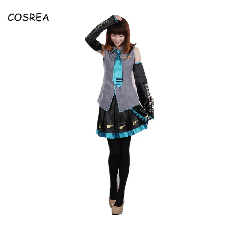

Anime Hatsune Miku Top Skirt Full Set Wig Suits for Girls Female Outfits Japanese Cosplay Costumes