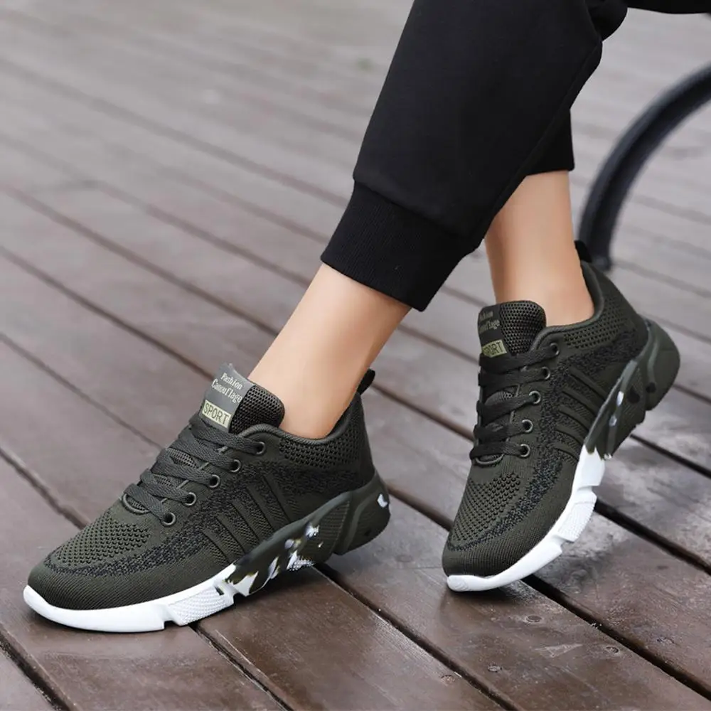 

Women Sneaker Fashion Couple Mesh Breathable Non-Slip Outdoor Sports Shoes Running Shoes Man Leisure Shoes Round Toe Sneaker
