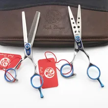550#5,5 ''бренд фиолетовый дракон Высший сорт Парикмахерские ножницы JP 440C парикмахерские ножницы для резки Thinning ножницы для волос