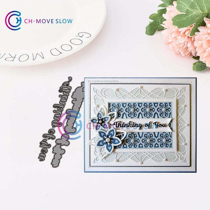 

CH 2019 New Arrival thinking of you Metal Die Cuts Metal Cutting Dies Scrapbooking Suit For Sizzix Fustella Big Cards Album Card