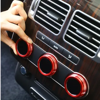 

3Pcs/set For Land Rover Range Rover Vogue L405 2014-2017 Car-Styling Rear Air Conditioning Knob Audio Circle Trim Aluminum