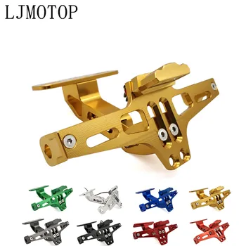 

CNC Motorcycle License Plate Frame Mount Holder Bracket & LED For honda cb190r cb1000r monkey yamaha tmax 500 530 Accessories