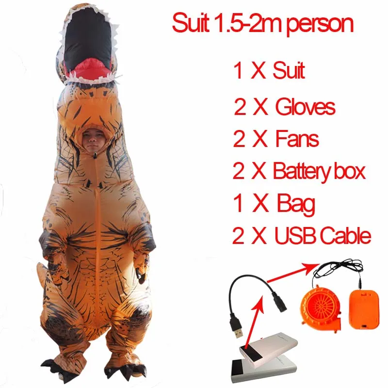 Adult t rex Dinosaur Costume Cosplay Fantasy Inflatable Dinosaur T REX Blowup t-rex Mascot Suit Halloween Costume For Women Men
