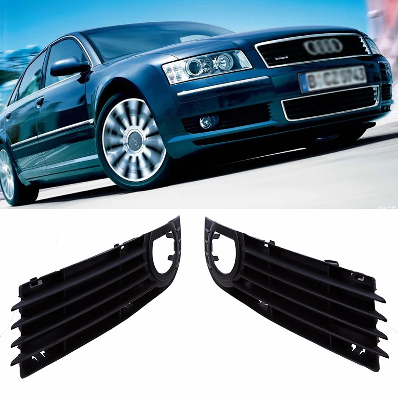 Black Auto Front Bumper Driving Fog Lights Cover Lamp Frame Trim For Audi A8 D3 03 07 Bumpers Aliexpress