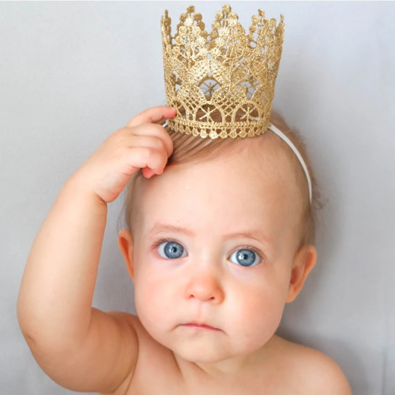 

Bebe Crown Headband High Quality Hairband Kids Happy Birthday Headwear Flower Children Hair bands Girl Hair Accessories