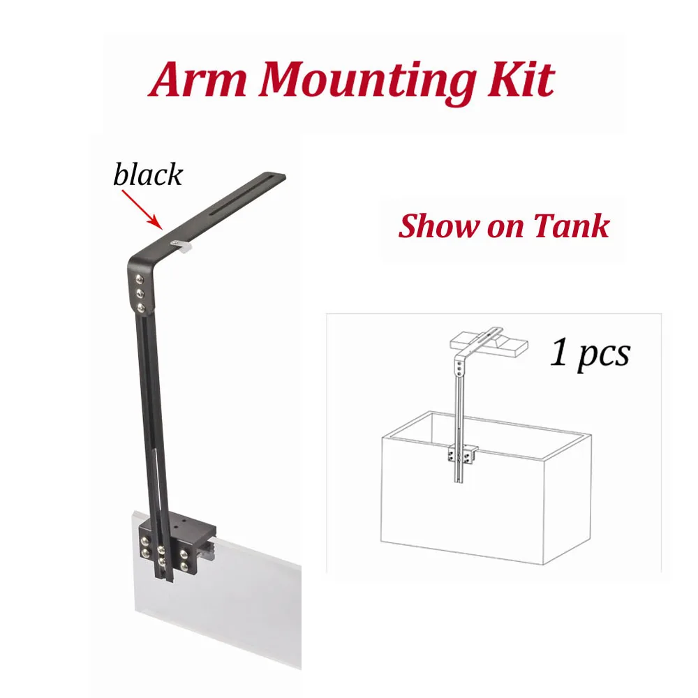 

PopBloom LED aquarium fish lighting arm mounting kit led lighting accessory mounting instal way silver arm mounting kit