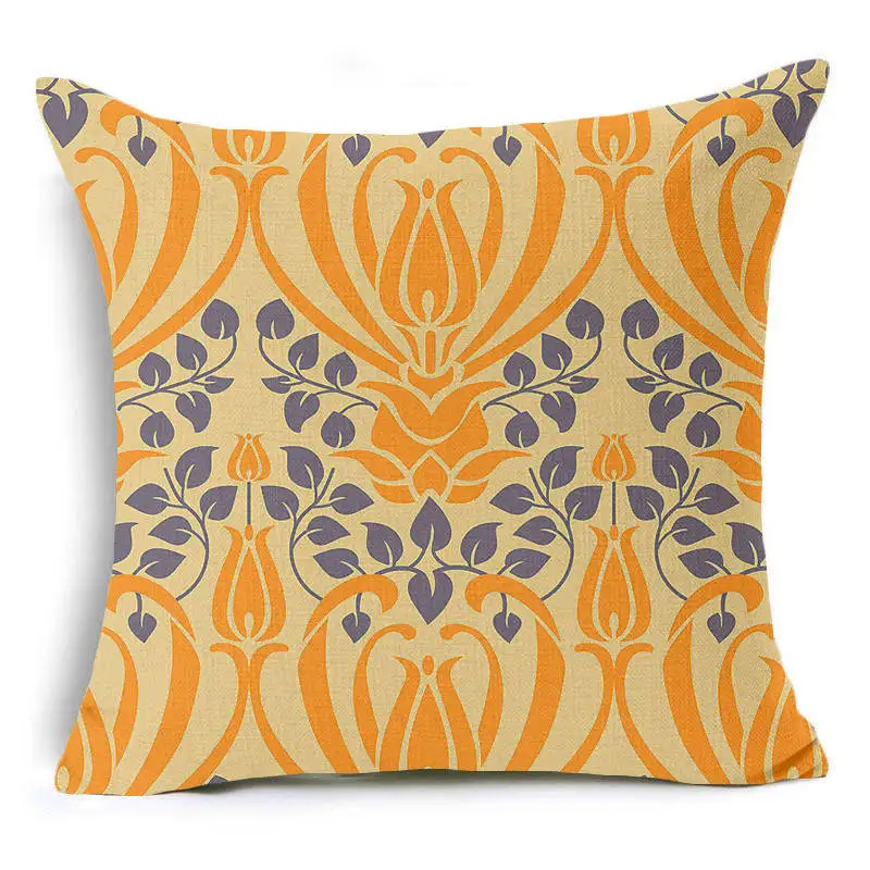 Maiyubo Maiyubo الملونة الزخرفية غطاء الوسادة الكتان رمي وسادة غطاء الاسكندنافية كيس وسادة المنزل كنبة مكتب ديكور PC444