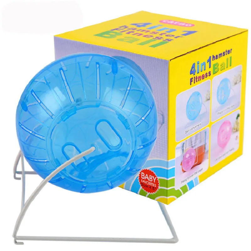 

1Pc Pet Rodent Mice Jogging Gerbil Plastic Hamster Exercise Ball Rat Play Toy With Holder Color Random