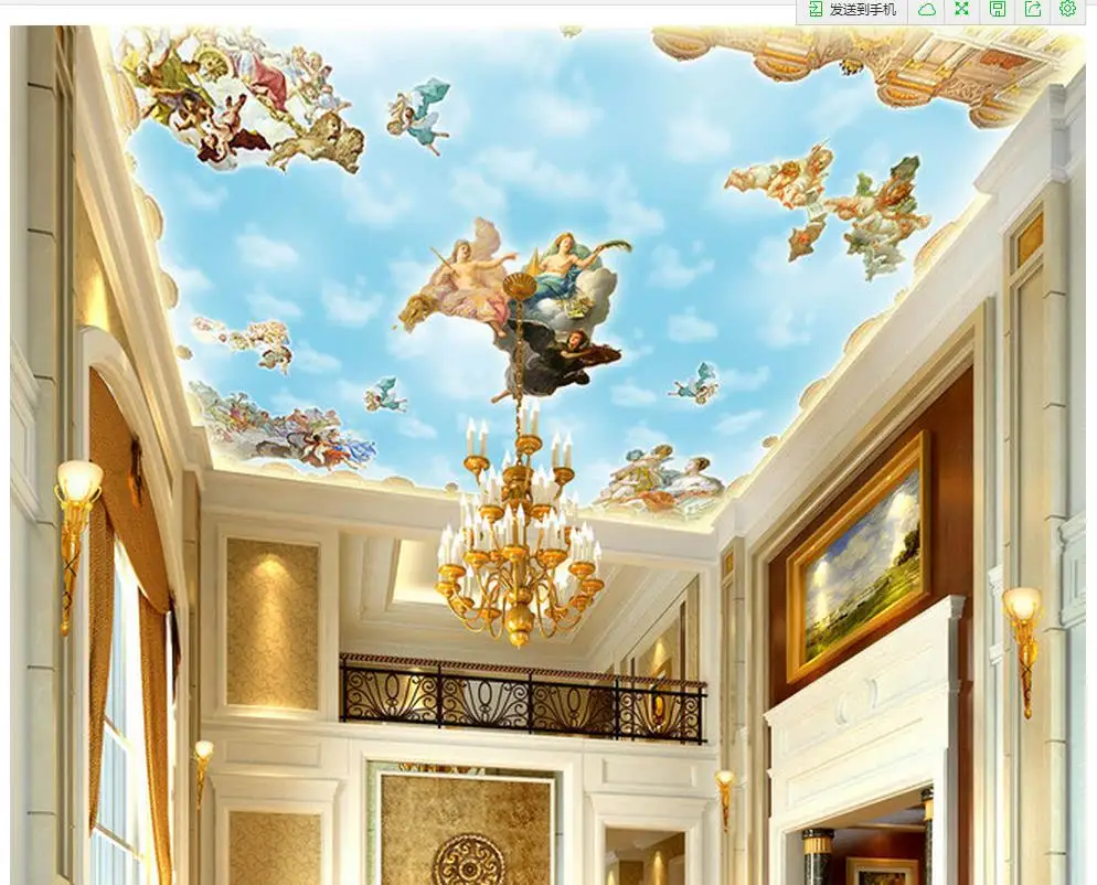 ヨーロッパスタイル中世天井壁の装飾絵画家の装飾3d天井壁画の壁紙 Aliexpress 家のリフォーム