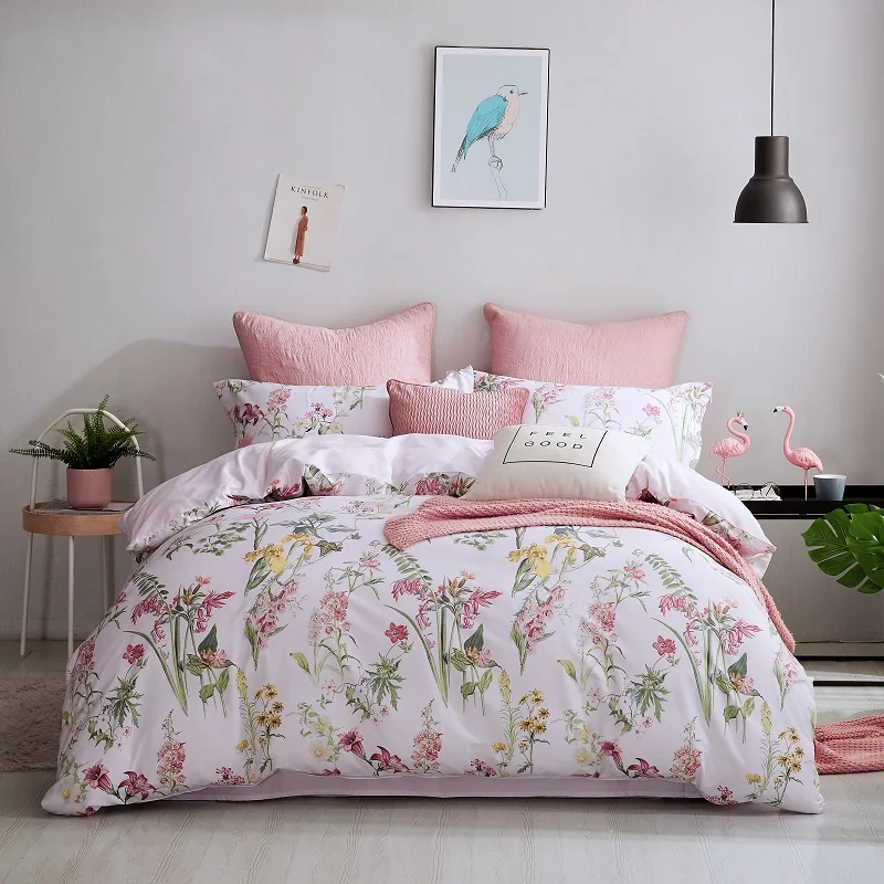 

4pcs Bed Sheet And Duvet Cover Cet Pillowcase Much Cheeper Full Cotton