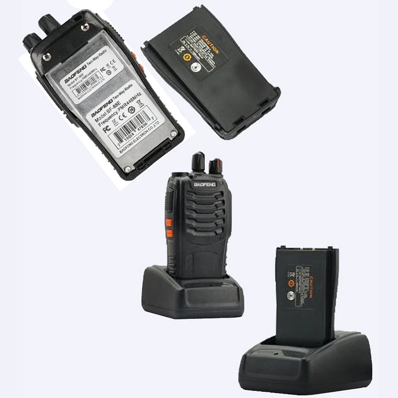 1 Pair Baofeng BF-88E PMR Walkie Talkie UHF 446 MHz 0.5 W 16 CH Handheld Ham Two-way Radio with USB Charger for EU User (1)