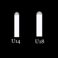 50 шт. U форма 14 18 Pin Перманентный макияж ручные Иглы для татуировки бровей лезвие для 3D вышивки микроблейдинг татуировки ручка машина