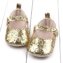 Для маленьких девочек малышей хлопок блесток для детей, на мягкой подошве обувь мягкая подошва первые ходунки новорожденных Bebe обувь для