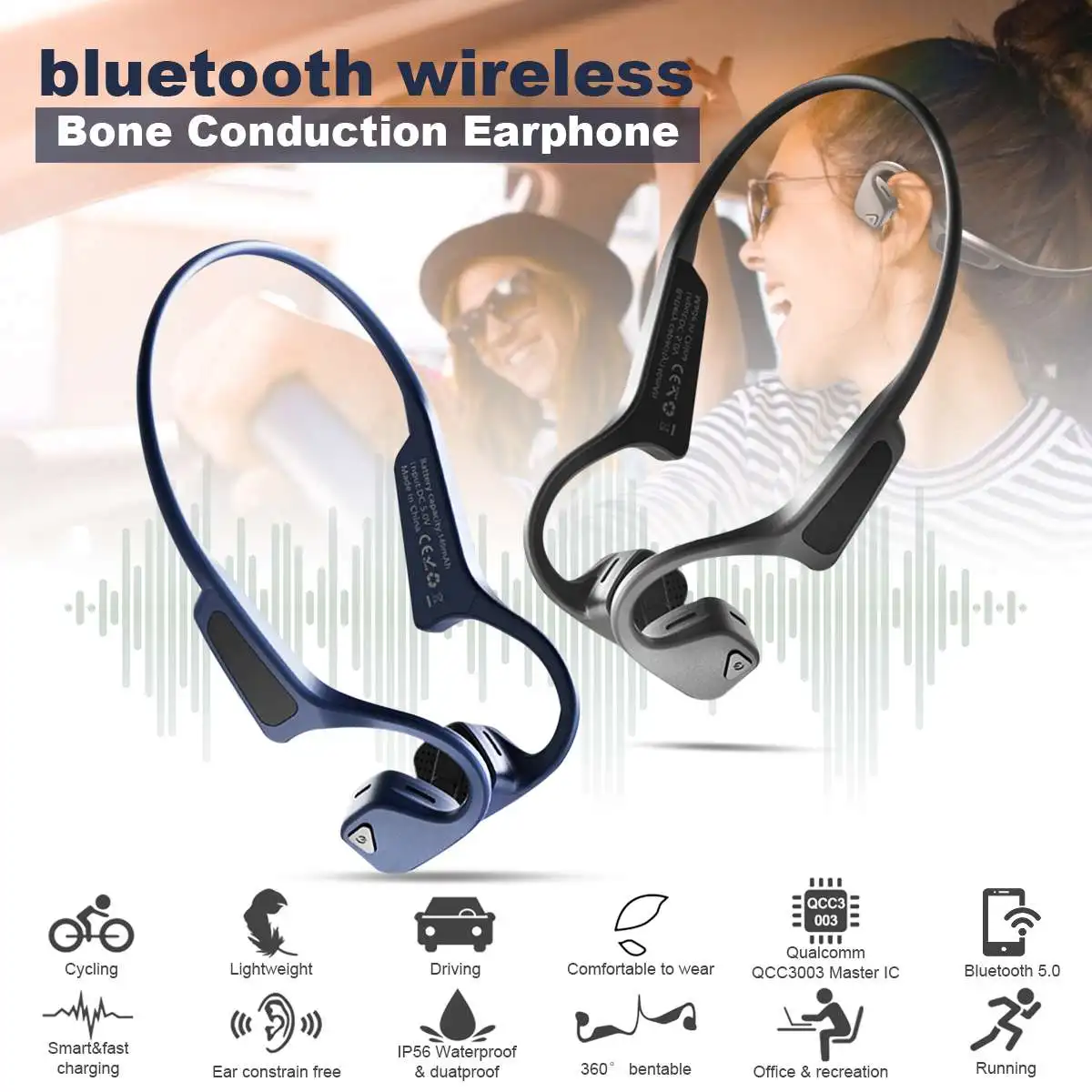 

KINCo Fashion TWS Sports Wireless Headset For bluetooth 5.0 Headphone Memory Metal 8-day Stand-by Time Volume Control
