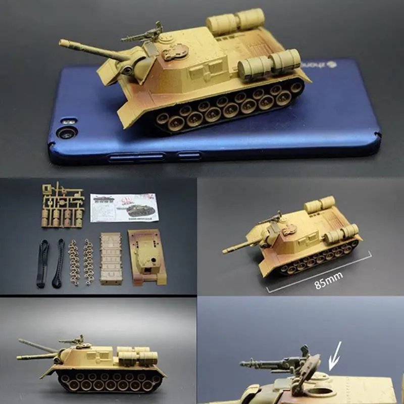 4D Assembling Simulation Tank Model Building Blocks 8 Models 1:72 Tank Puzzle Children'S Toys Assembling Tank Diy Building Blo