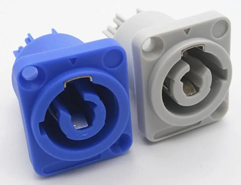10pcs Blue White 3 Pin Professional Plug Socket Audio
