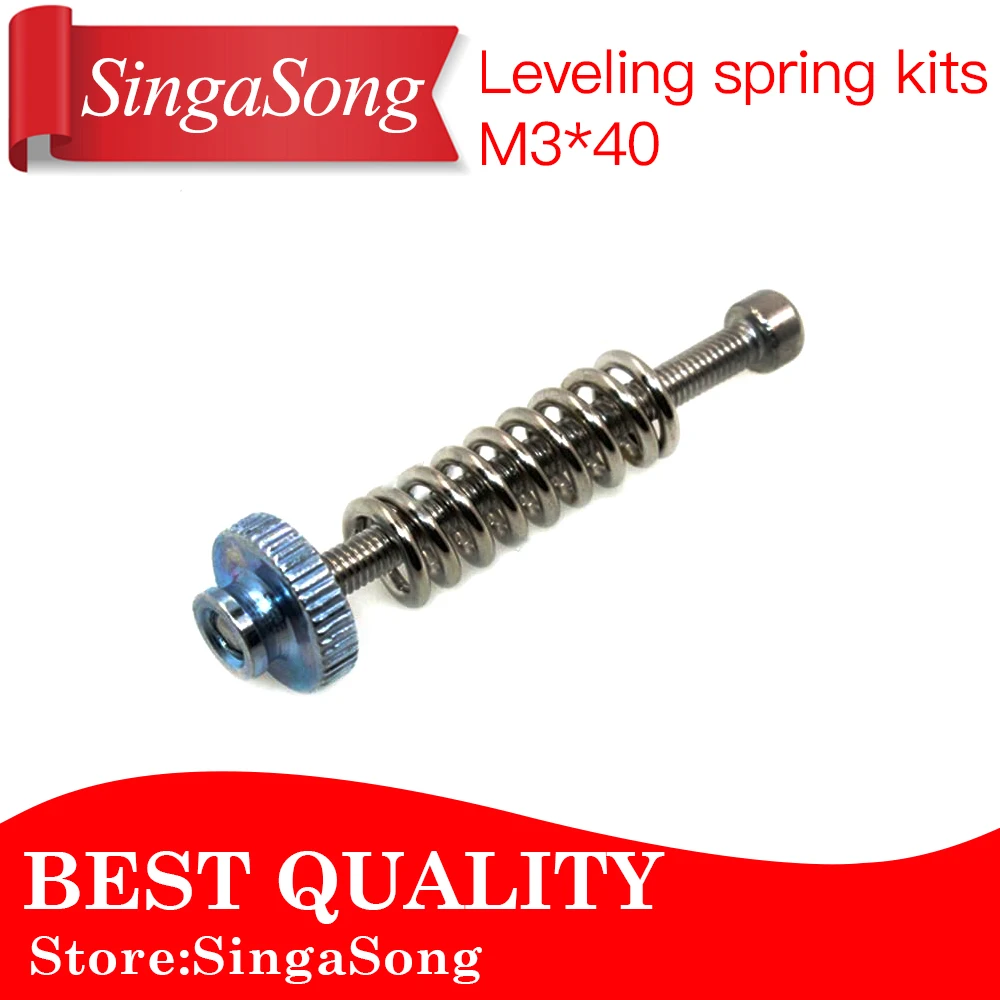 

5pcs 3D printer Leveling components M3 screw Leveling spring Leveling knob suite for 3D printer