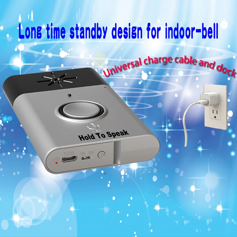 Intelligent Wireless Doorbell Voice Intercom 300M Distance Door Bell Outdoor Transmitter + Indoor Receiver Door Ring Intelligent Wireless Doorbell Voice Intercom 300M Distance Door Bell Outdoor Transmitter + Indoor Receiver Door Ring