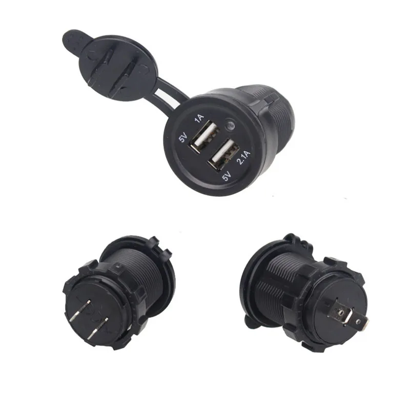 Car dual USB charger female car Dual USB sockets (2)