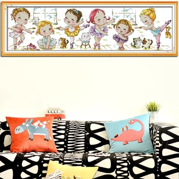 

A Ballet School Counted Cross Stitch DMC 11CT 14CT Cross Stitch DIY Cross Stitch Kits Embroidery for Home Decor Needlework