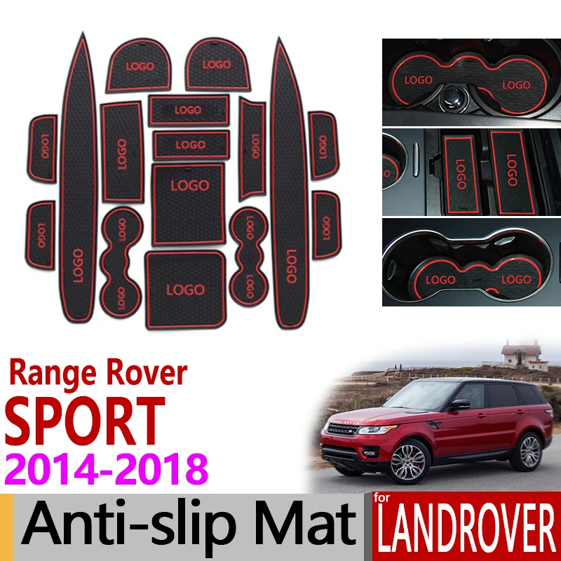 

Anti-Slip Gate Slot Mat Rubber Coaster for Land Rover Range Rover Sport L4P4 2014 2015 2016 2017 2018 Accessories Car Stickers