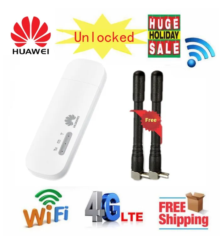 Разблокированный Huawei E8372h 153 LTE USB Wingle Универсальный 4G WiFi модем для автомобиля с 2 шт