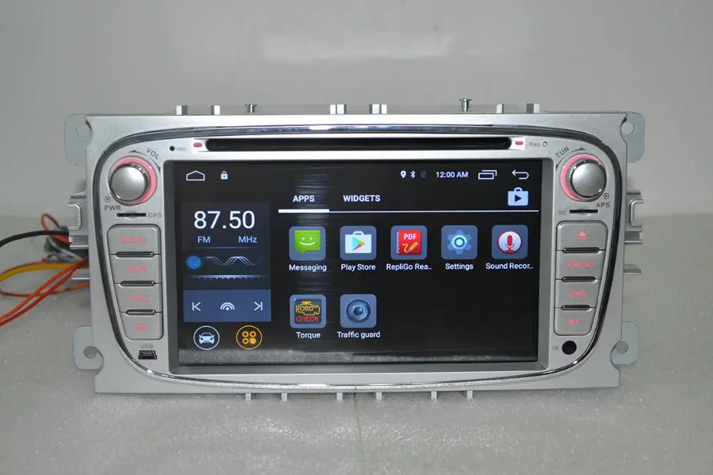 Discount Android 7.1 for Ford focus 2 s-max 2din car dvd,gps navigation,wifi,radio,bluetooth,Steering wheel,Free 8g map,mic,touch screen 12