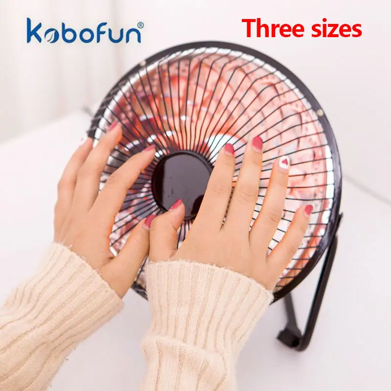 

4/6/8 Inch Electric Heaters Desktop Heater Quartz Tube Type Small Heater For Winter Heating Device Black Students office Home