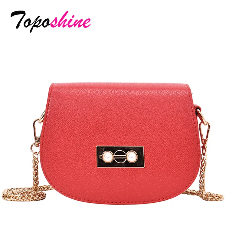 

Toposhine New Saddle Bag Female Fashion High Quality Lock Lock Shoulder Bag Temperament Casual Wild Messenger Bag